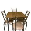 Juego de Comedor Metálico 4 Sillas