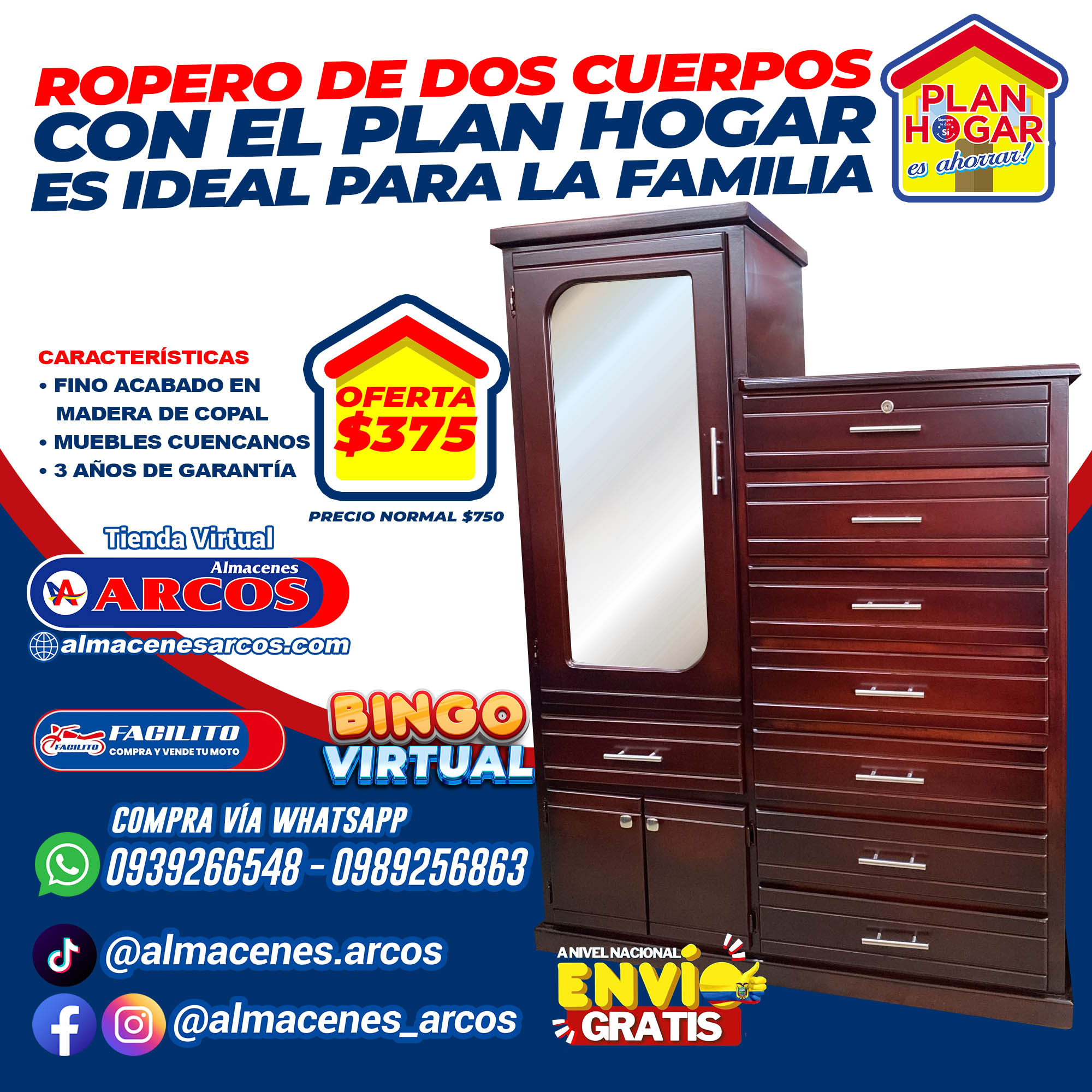 Roperos de dos cuerpos