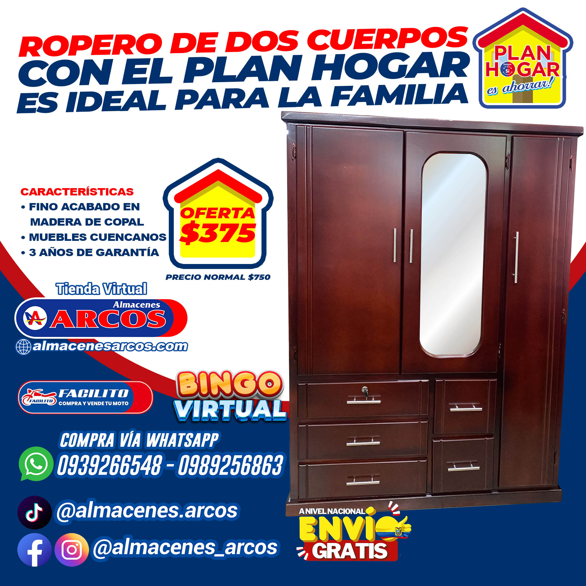 Roperos de dos cuerpos