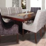 Juego de Comedor Madera copal tapizado