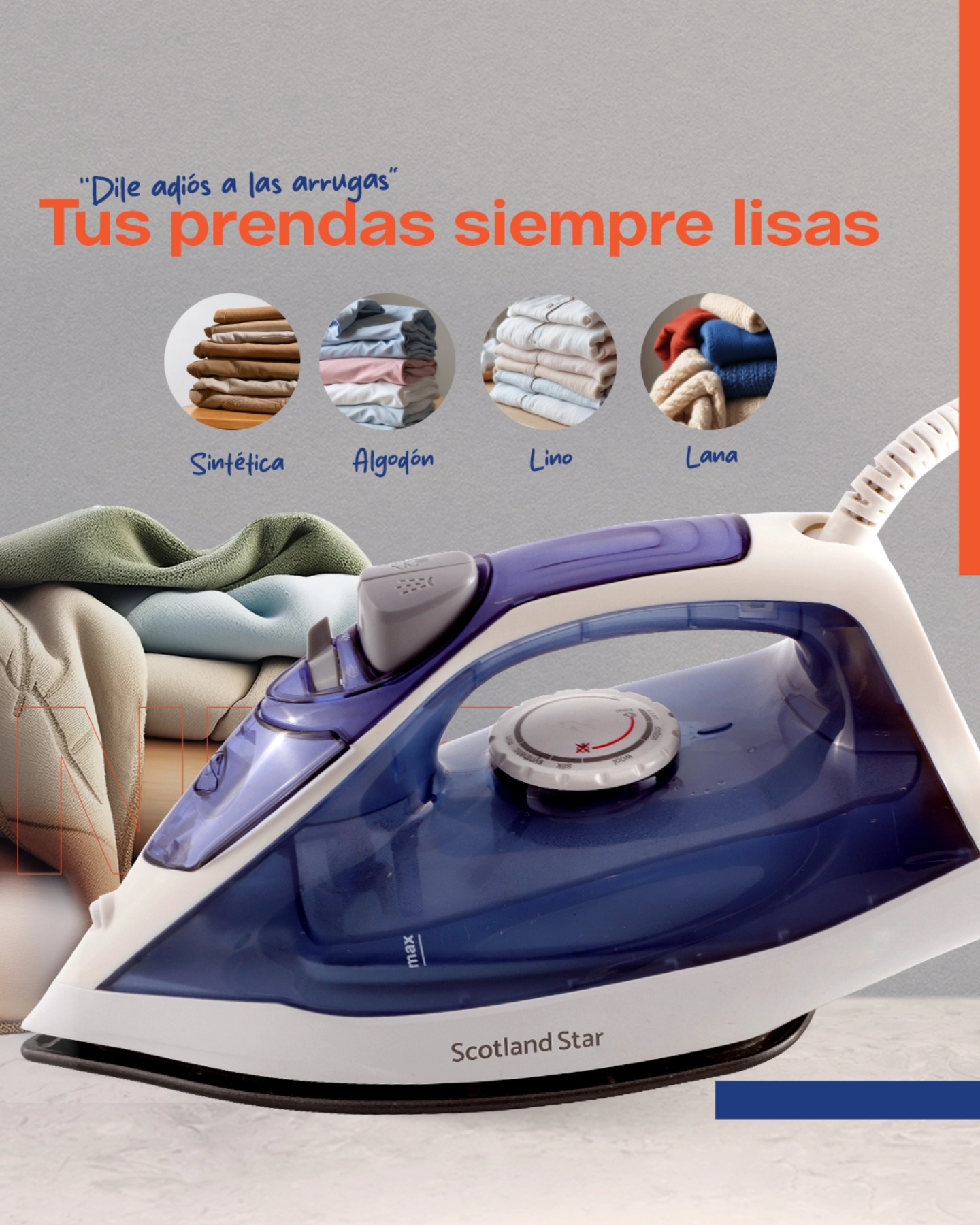 Plancha scotland star SS-VP6551 a vapor