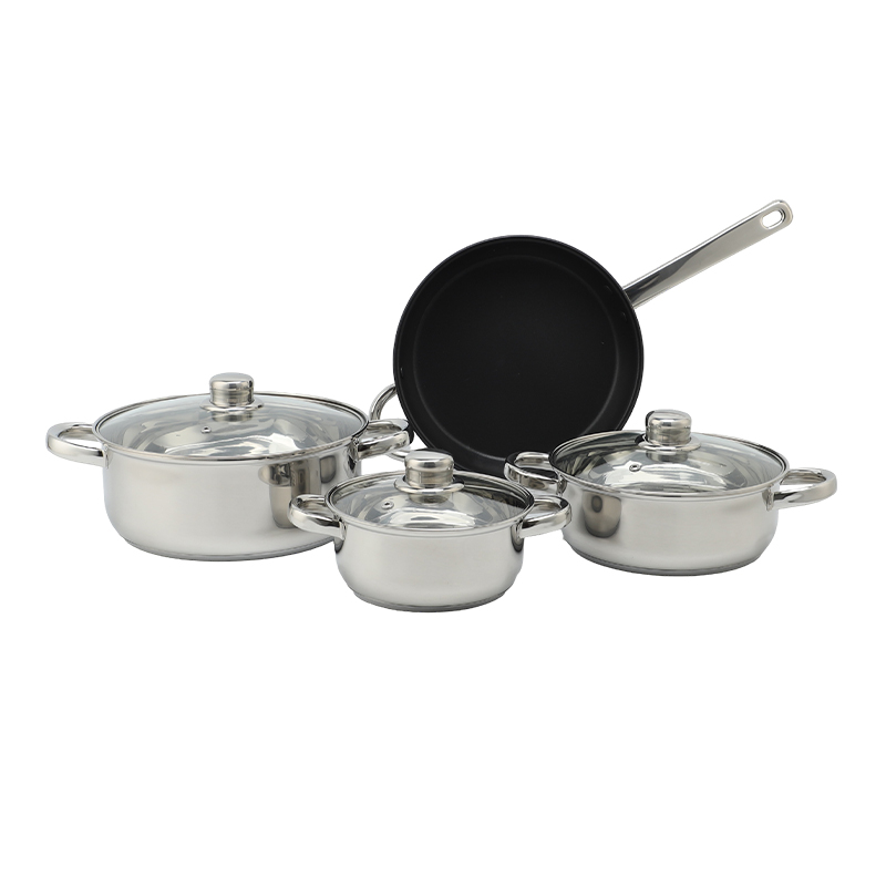 Juego de Ollas Mastermaid Set de 7 Piezas Inducción acero inoxidable